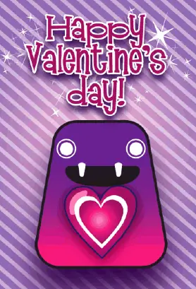 Monster Valentines Card valentine
