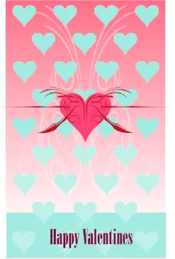 Aqua Hearts valentine