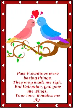 Birds Poem Valentines Card valentine