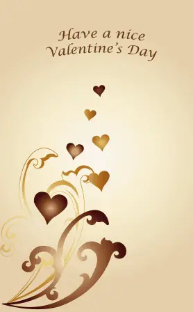 Golden Hearts valentine