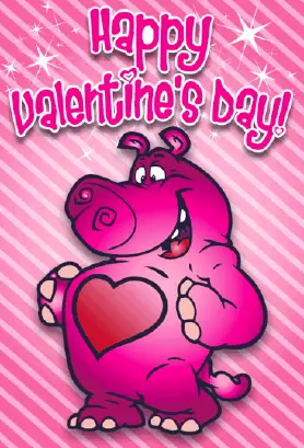 Hippo Valentines Card valentine
