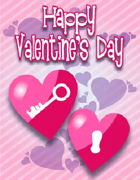Lock And Key Hearts Small valentine