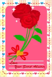 Secret Admirer Rose Valentines Cards (4 cards per page) valentine