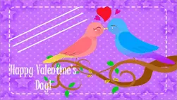 Turtle Doves Valentines Business Cards (10 cards per page) valentine