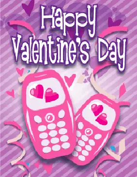 Two Cell Phones Small valentine