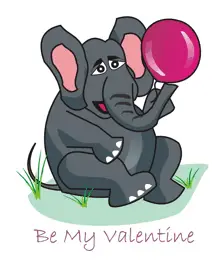 Elephant and Mouse valentine