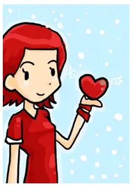 Girl with Heart valentine