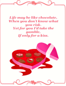Chocolate Box Poem Valentines Card valentine