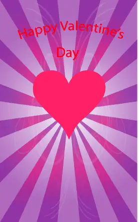 Heart and Sunburst valentine