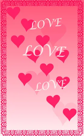 Hearts and Border valentine